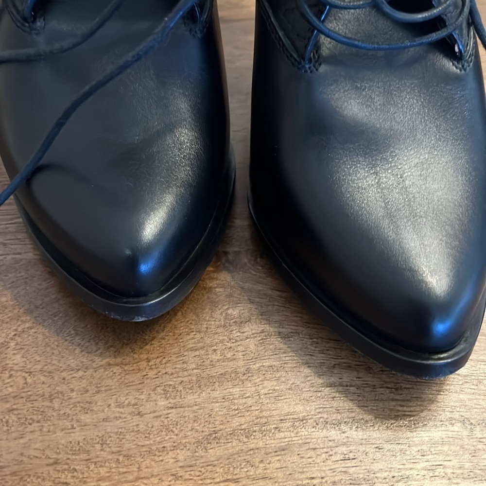 Authentic Givenchy Black Leather Laced Booties - image 8